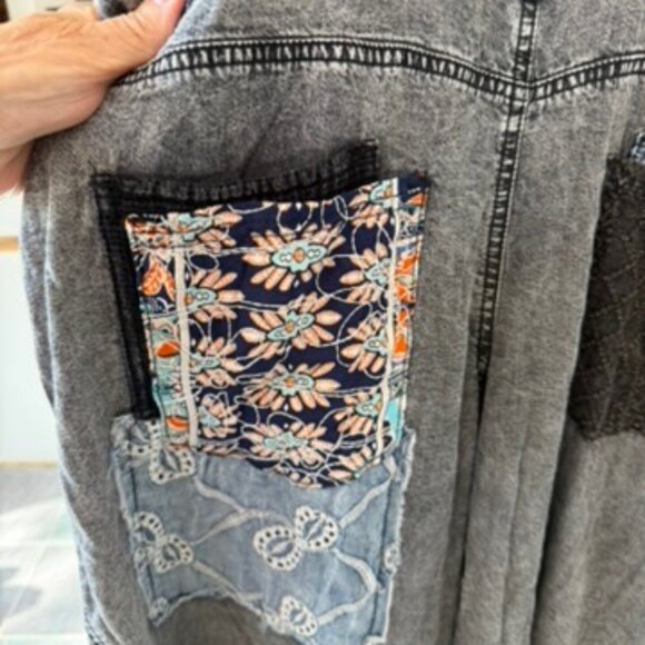 OLI & HALI PATCHWORK TENCEL OVERALLS - Picture 8 of 13